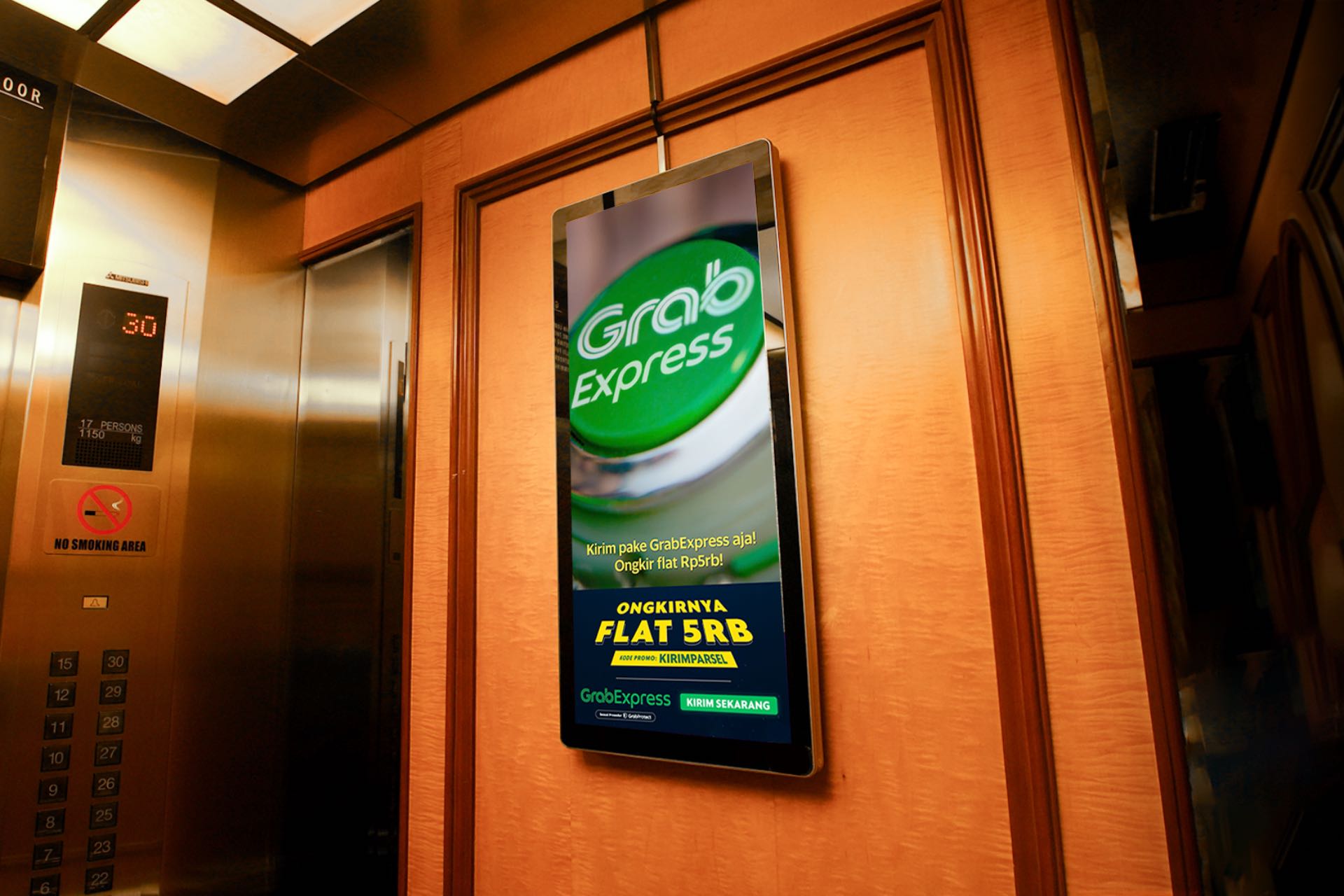 Elevator Screen Advertising Space, Indonesia