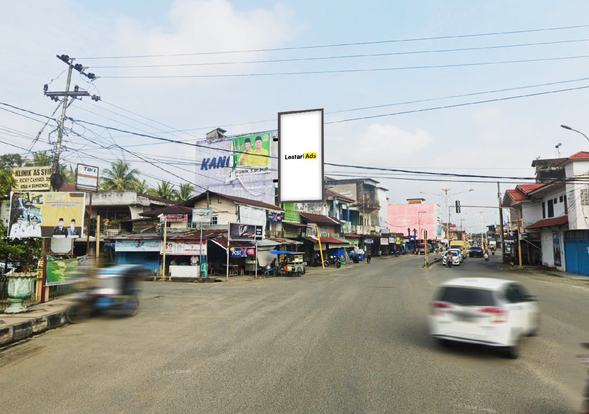 Billboard Advertising on Diponegoro Street, Rokan Hulu, Riau